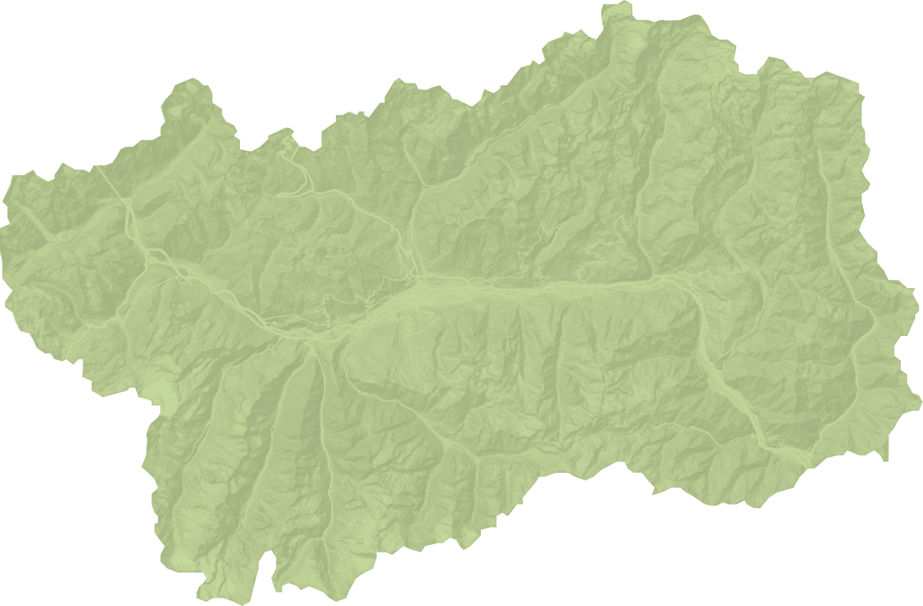 Mappa zone vitinicole della Valle d'Aosta